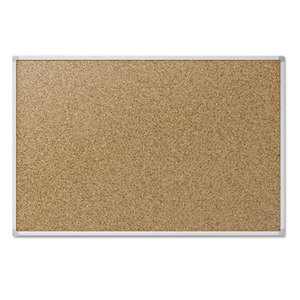 MeadWestvaco S734 Cork Bulletin Board, 48 x 36, Silver Aluminum Frame by MEAD PRODUCTS