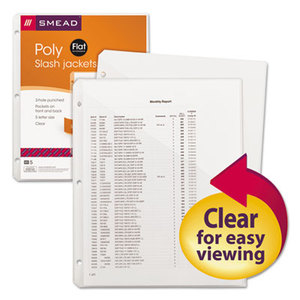 SMEAD MANUFACTURING COMPANY 89506 Organized Up Poly Slash Jackets, Letter, Polypropylene, Clear, 5/Pack by SMEAD MANUFACTURING CO.