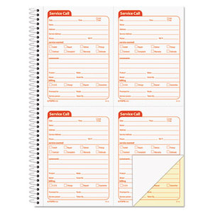 Tops Products 4100 Service Call Book, 4 x 5 1/2, Two-Part Carbonless, 200 Sets/Book by TOPS BUSINESS FORMS