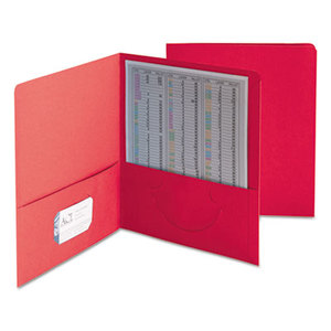 SMEAD MANUFACTURING COMPANY 87859 Two-Pocket Folder, Textured Heavyweight Paper, Red, 25/Box by SMEAD MANUFACTURING CO.