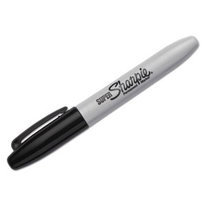 Sanford, L.P. 33666PP Super Permanent Markers, Fine Point, Black, 6/Pack by SANFORD