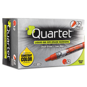 Quartet 5001-4M EnduraGlide Dry Erase Marker, Chisel Tip, Red, Dozen by QUARTET MFG.