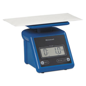 Electronic Postal Scale, 7lb Capacity, 5 1/2 x 5 1/5 Platform, Blue by SALTER BRECKNELL
