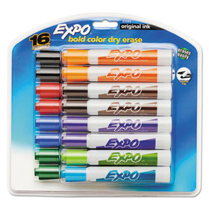 Sanford, L.P. 83083 Dry Erase Markers, Chisel Tip, Assorted, 16/Set by SANFORD