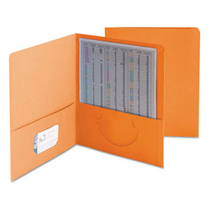 SMEAD MANUFACTURING COMPANY 87858 Two-Pocket Folder, Textured Heavyweight Paper, Orange, 25/Box by SMEAD MANUFACTURING CO.