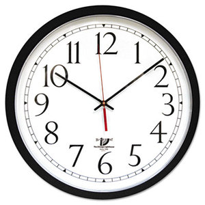 SelfSet Wall Clock, 16-1/2", Black by CHICAGO LIGHTHOUSE FOR THE BLIND
