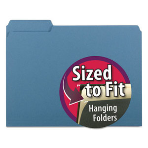 SMEAD MANUFACTURING COMPANY 10239 Interior File Folders, 1/3 Cut Top Tab, Letter, Blue, 100/Box by SMEAD MANUFACTURING CO.