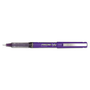 Precise V5 Roller Ball Stick Pen, Precision Point, Purple Ink, .5mm, Dozen by PILOT CORP. OF AMERICA