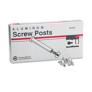 Charles Leonard, Inc 3703L Post Binder Aluminum Screw Posts, 3/16" Diameter, 1/2" Long, 100/Box by CHARLES LEONARD, INC