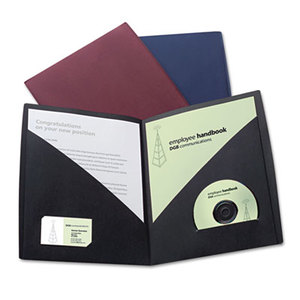 ACCO Brands Corporation 55518 IMPACT Designer Two-Pocket Folder, 11 x 8-1/2, Black, 5/Pack by GBC-COMMERCIAL & CONSUMER GRP