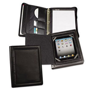 SAMSILL CORPORATION 15600 iPad Zipper Binder With Magnetic Flap, Vinyl, Black by SAMSILL CORPORATION