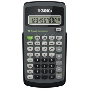 TI-30Xa Scientific Calculator (General Math and Science Functionality), Gray