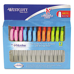 ACME UNITED CORPORATION 14873 Kids Soft Handle Scissors with Antimicrobial Protection, 12/Pack, 5" Blunt by ACME UNITED CORPORATION