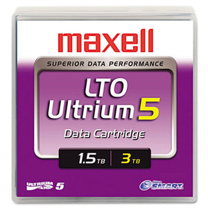 Maxell 229323 1/2" Ultrium LTO-5 Cartridge, 2,776ft, 1.5TB Native/3.0TB Compressed Capacity by MAXELL CORP. OF AMERICA
