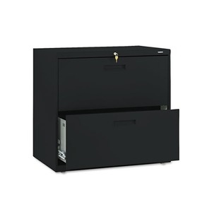 HON COMPANY 572LP 500 Series Two-Drawer Lateral File, 30w x 19-1/4d x 28-3/8h, Black by HON COMPANY