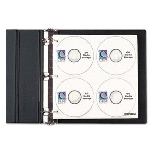 C-Line Products, Inc 61938 CD/DVD Refillable D-Ring Binder Kit, Holds 80 Disks, Black by C-LINE PRODUCTS, INC