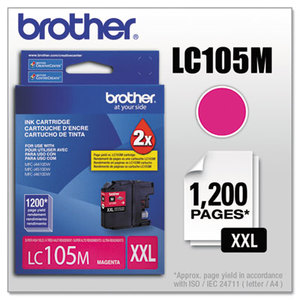 Brother Industries, Ltd BRTLC105M LC105M, LC-105M, Innobella Super High-Yield Ink, 1200 Page-Yield, Magenta by BROTHER INTL. CORP.