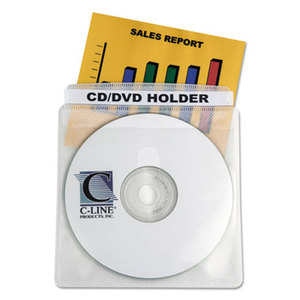 Deluxe Individual CD/DVD Holders, 50/BX by C-LINE PRODUCTS, INC
