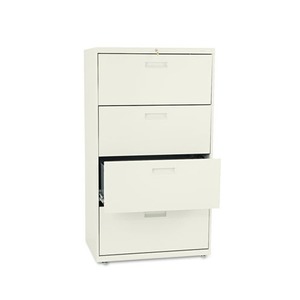 HON COMPANY 574LL 500 Series Four-Drawer Lateral File, 30w x 19-1/4d x 53-1/4h, Putty by HON COMPANY