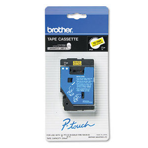 Brother Industries, Ltd TC-7001 TC Tape Cartridge for P-Touch Labelers, 1/2w, Black on Yellow by BROTHER INTL. CORP.