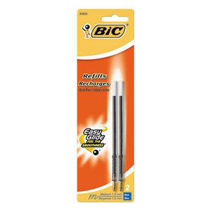 BIC MRC21 BLU Refill for Velocity, A.I., Pro+ Retractable Ballpoint, Medium, BE, 2/Pack by BIC CORP.