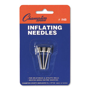 CHAMPION SPORTS INB Nickel-Plated Inflating Needles for Electric Inflating Pump, 3/Pack by CHAMPION SPORT