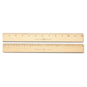 ACME UNITED CORPORATION 10375 Wood Ruler, Metric and 1/16" Scale with Single Metal Edge, 30 cm by ACME UNITED CORPORATION