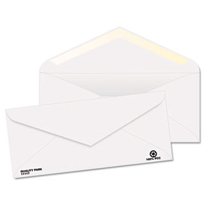 QUALITY PARK PRODUCTS 11117 Business Envelope, Contemporary, #10, Diagonal, V-Flap, Recycled, 500/Box by QUALITY PARK PRODUCTS