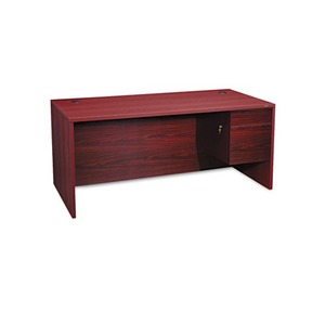 HON COMPANY 10583RNN 10500 Series "L" Right 3/4-Height Pedestal Desk, 66 x 30 x 29-1/2, Mahogany by HON COMPANY