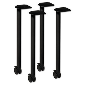 HON COMPANY HONMBPOSTCP Huddle Series Post Leg Base with Casters, 1-3/4w x 1-3/4d x 28-3/8h, Black by HON COMPANY