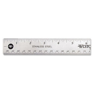 ACME UNITED CORPORATION 10415 Stainless Steel Office Ruler With Non Slip Cork Base, 12" by ACME UNITED CORPORATION