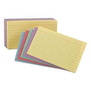 ESSELTE CORPORATION 35810 Ruled Index Cards, 5 x 8, Blue/Violet/Canary/Green/Cherry, 100/Pack by ESSELTE PENDAFLEX CORP.