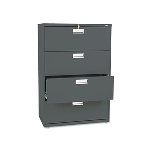 600 Series Four-Drawer Lateral File, 36w x 19-1/4d, Charcoal by HON COMPANY