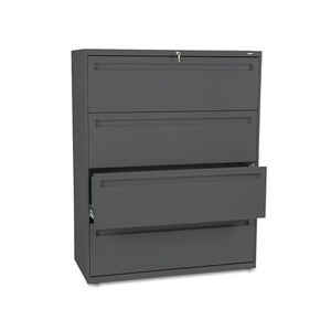 700 Series Four-Drawer Lateral File, 42w x 19-1/4d, Charcoal by HON COMPANY