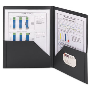 Frame View Poly Two-Pocket Folder, 11 x 8 1/2, Clear/Black, 5/Pack by SMEAD MANUFACTURING CO.