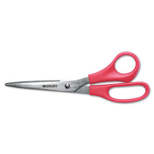 Value Line Stainless Steel Shears, 8" Long, Red by ACME UNITED CORPORATION
