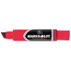 Avery 24147 Jumbo Desk Style Permanent Marker, Chisel Tip, Red by AVERY-DENNISON