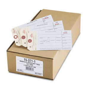 Manifold Inventory Duplicate Tags, 501-1000, 6 1/4 x 3 1/8, Manila/White, 500 by AVERY-DENNISON