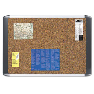 Bi-silque S.A MVI030501 Tech Cork Board, 24x36, Silver/Black Frame by BI-SILQUE VISUAL COMMUNICATION PRODUCTS INC