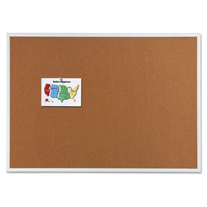 Quartet 2303 Classic Cork Bulletin Board, 36 x 24, Silver Aluminum Frame by QUARTET MFG.