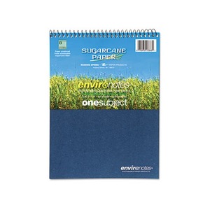 Roaring Spring Paper Products 13363 Environotes Sugarcane Notebook, 8 1/2 x 11 1/2, Flipper, 80 Sheets, College Rule by ROARING SPRING PAPER PRODUCTS