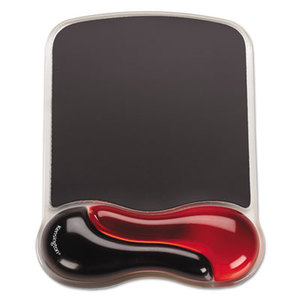 Duo Gel Wave Mouse Pad with Wrist Rest, Red by ACCO BRANDS, INC.