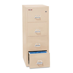 FireKing Security Group 41831CPA Four-Drawer Vertical File, 17-3/4 x 31-9/16, UL 350 for Fire, Letter, Parchment by FIRE KING INTERNATIONAL