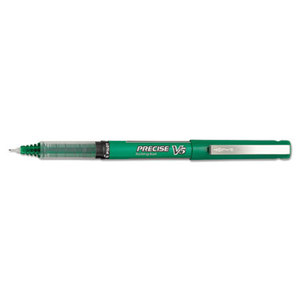 Pilot Corporation 25104 Precise V5 Roller Ball Stick Pen, Precision Point, Green Ink, .5mm, Dozen by PILOT CORP. OF AMERICA