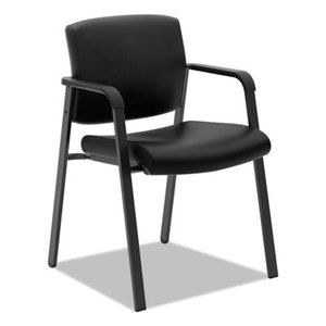 BASYX BSXVL605SB11 VL605 Guest Chair, Black Leather by BASYX