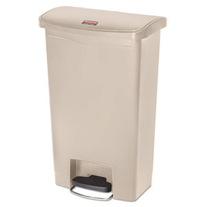 RUBBERMAID COMMERCIAL PROD. FG1883458 Slim Jim Resin Step-On Container, Front Step Style, 13 gal, Beige by RUBBERMAID COMMERCIAL PROD.