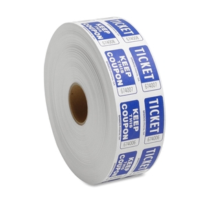 Sparco Products 99230 Ticket Roll, Double w/Coupon, 2000/RL, Blue by Sparco