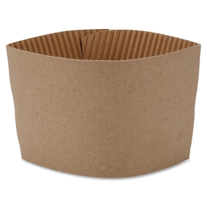 Genuine Joe 19049PK Hot Cup Sleeves, 10-16oz., Corrugated, 50/PK, Brown by Genuine Joe