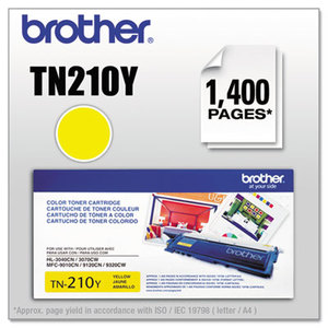 Brother Industries, Ltd TN210Y TN210Y Toner, 1400 Page-Yield, Yellow by BROTHER INTL. CORP.