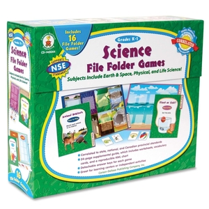 Science File Folder Game, 16 Games , Grades K-1 by Carson-Dellosa